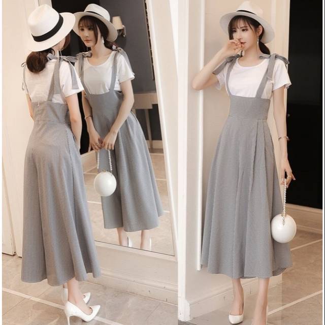 Jual SET JUMPSUIT YURA (Navy Hitam Abu Maroon) Overall panjang