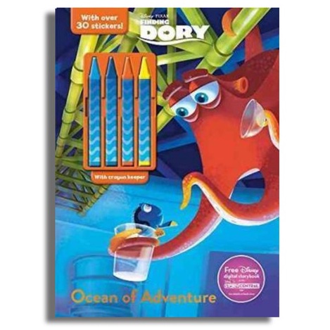 Jual Buku Mewarnai "DISNEY PIXAR FINDING DORY COLORING BOOK"+ Bonus 4