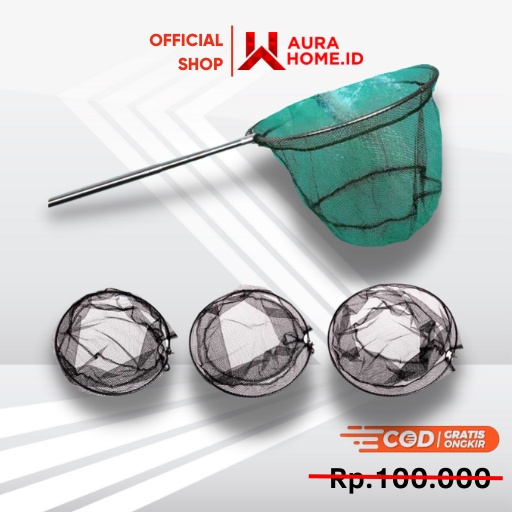 Jual Jaring Ikan Fishing Landing Net 40CM with Rod 1.8M / Serokan Serok ...