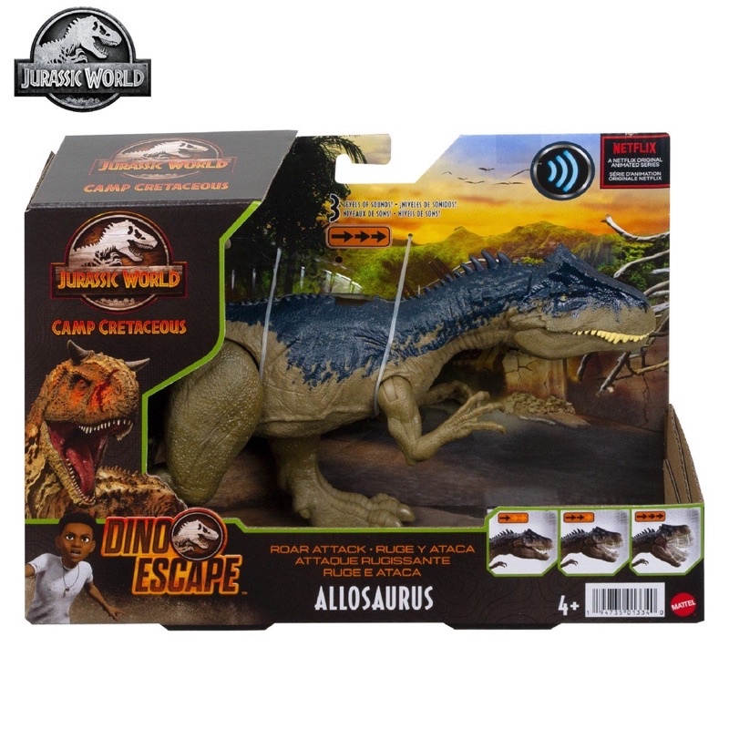 Jual JURASSIC WORLD Camp Cretaceous Dino Escape Roar Attack Allosaurus ...