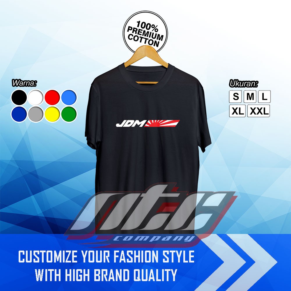 Jual TShirt Kaos Baju Mobil JDM Nippon Japan Flag Simple Kaos Otomotif