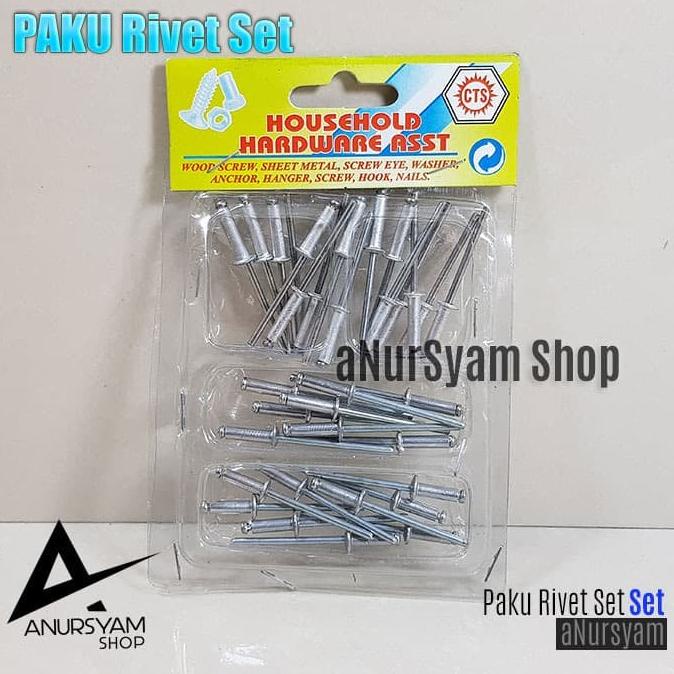Jual Paku Rivet Set / Paku Ripet Set anursy44 dijamin | Shopee Indonesia