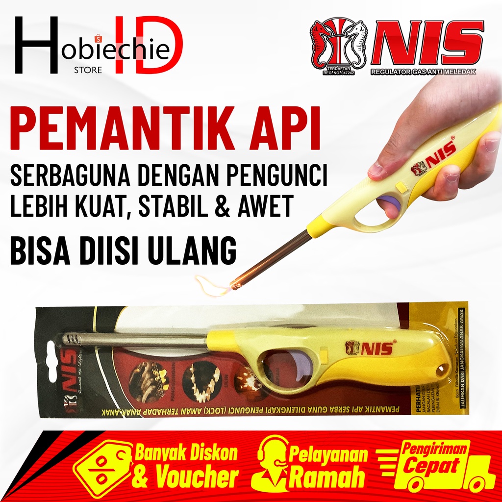 Jual Pemantik api NIS / Gas Lighter Pengunci Aman - Bisa isi ulang ...