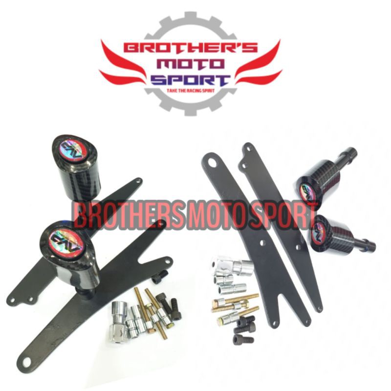 Jual frame slider ninja250R frame pelindung fairing AVP ninja 250 karbu