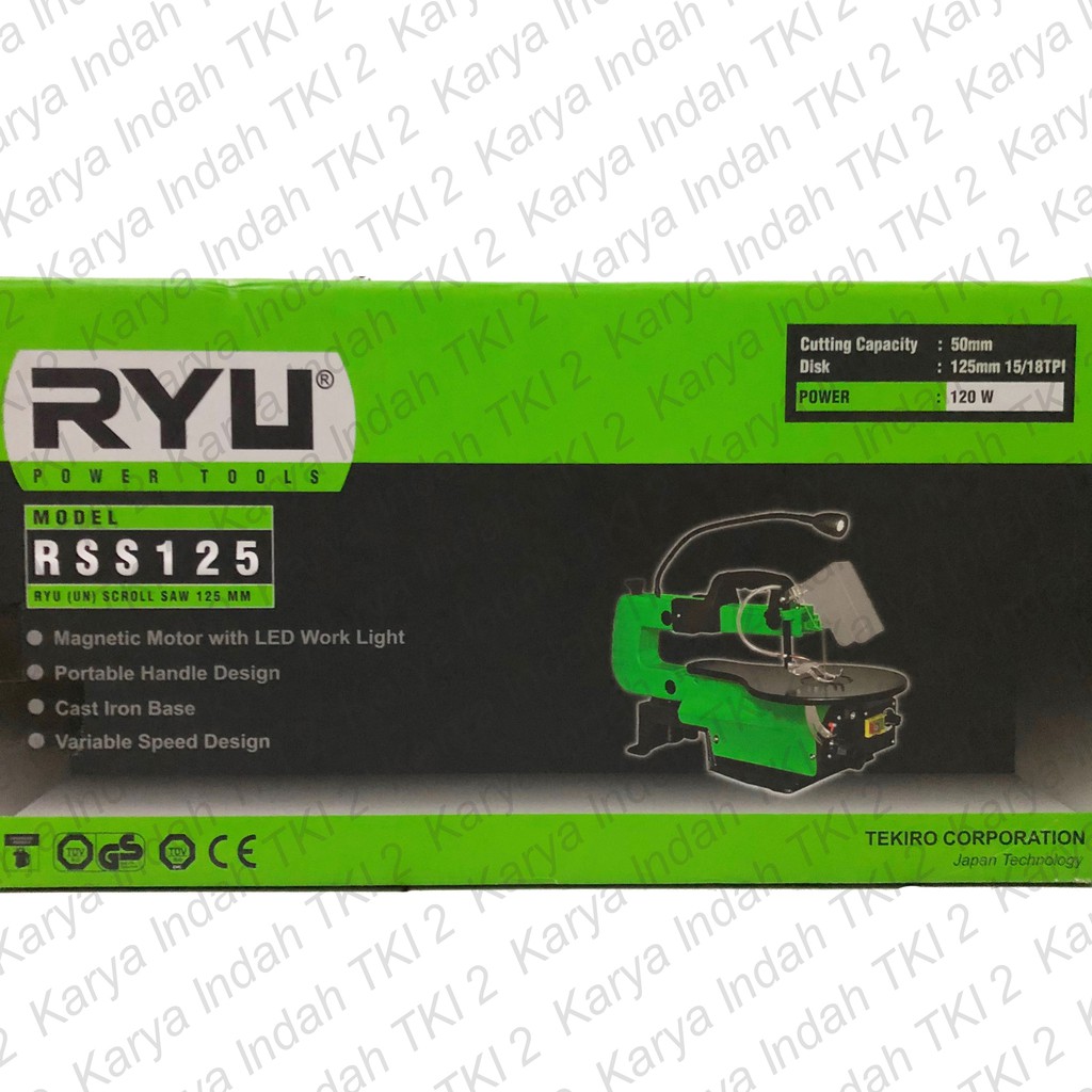 Jual Scroll Saw RYU RSS125 Mesin Gergaji Meja Ukir Kayu VARIABLE SPEED ...