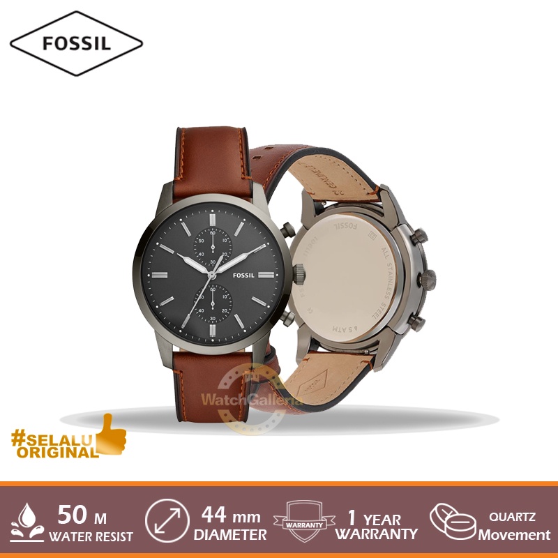 Jual Fossil FS5522 TOWNSMAN CHRONOGRAPH AMBER LEATHER WATCH | Shopee ...