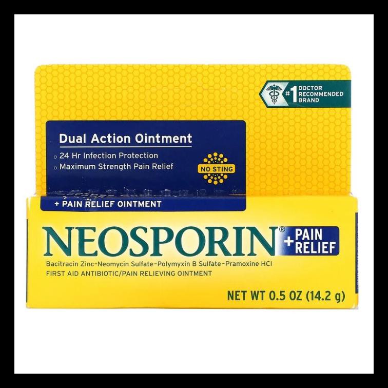 Jual Promo Neosporin Dual Action + Pain Relief Ointment (14.2 G) Pereda ...