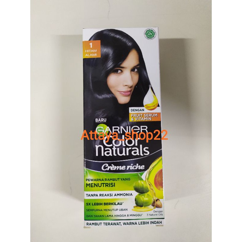 Jual GARNIER COLOR NATURAL cream rice (Hitam pekat) | Shopee Indonesia