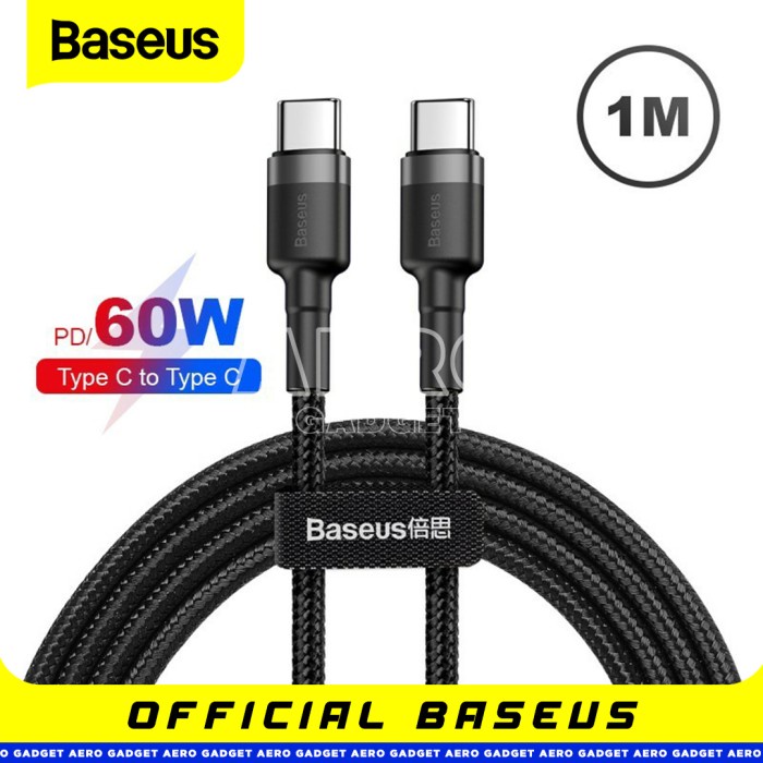 Jual Baseus Kabel Data Type C To Type C Pd2.0 60W Charger Fast Charging ...