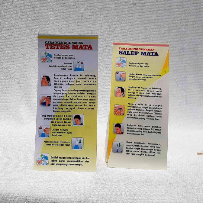 Jual Leaflet Brosur Cara Penyimpanan Dan Cara Pakai Obat Salep