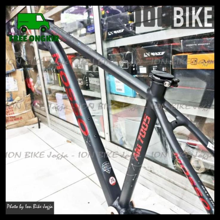 Baru Frame Mtb 27.5 Mosso 7519 Falcon Xct Ta 142Mm Black Red Frame