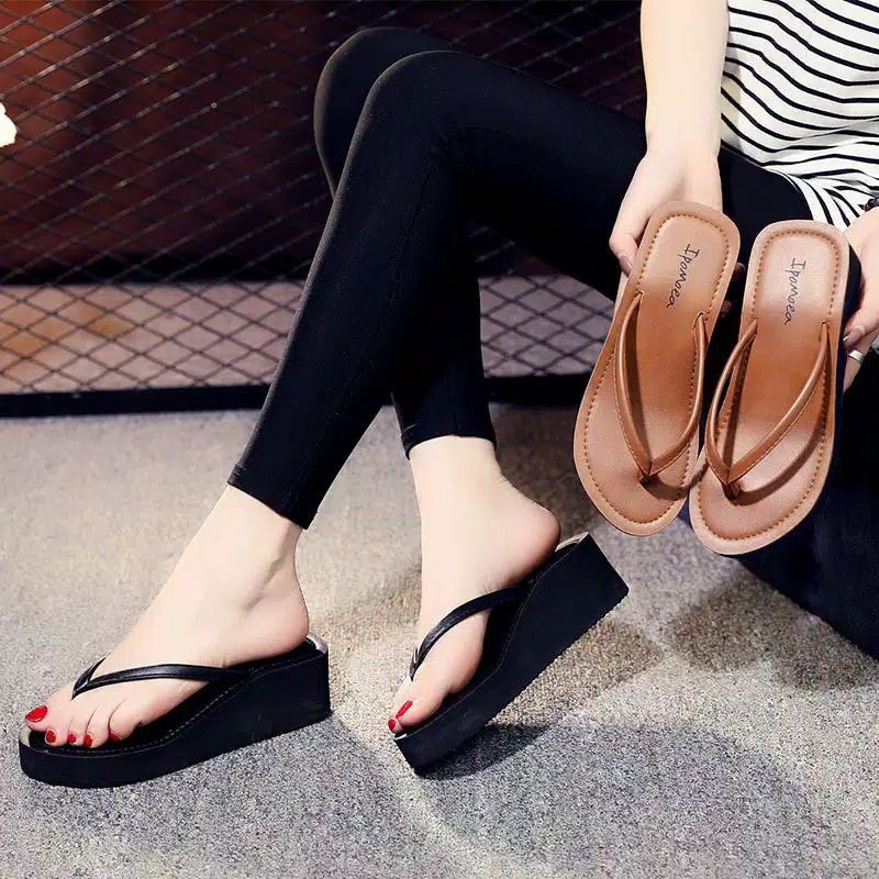 Jual Sandal Wanita Sendal Wedges Terbaru Jepit Tali Simple Kekinian Murah Berkualitas Japit Premium Shopee Indonesia