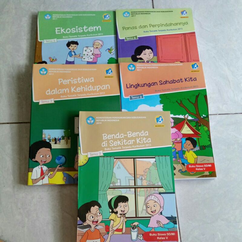 Jual Kelas 5 SD buku tematik terpadu kurikulum 2013 tema 1, 2, 3, 4, 5 ...