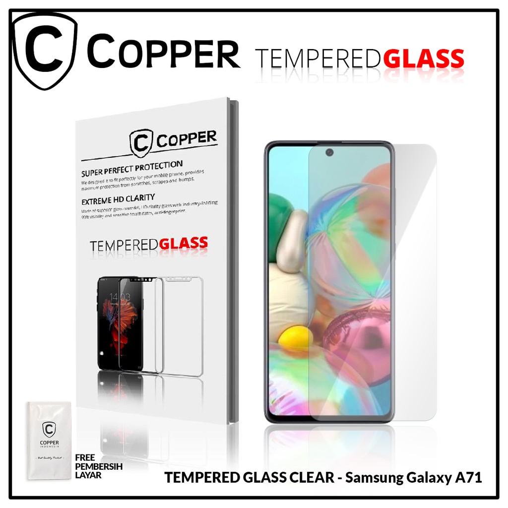 Samsung A71 COPPER Tempered Glass Full Clear