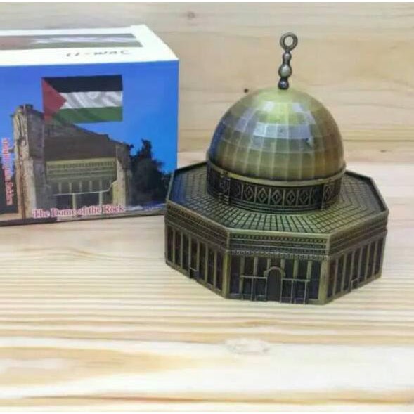 Jual Limited Edition Miniatur Pajangan The Dome Of The Rock Masjid Quba Sakhra Palestina