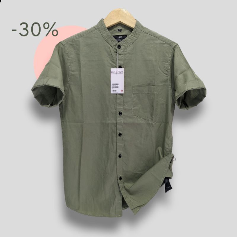 Kemeja Lengan Pendek Quadrangle Grey Blue