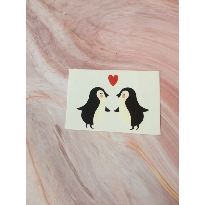 Jual POTATOO COUPLE PENGUIN LOVE Temporary Tatto Sticker | Shopee Indonesia