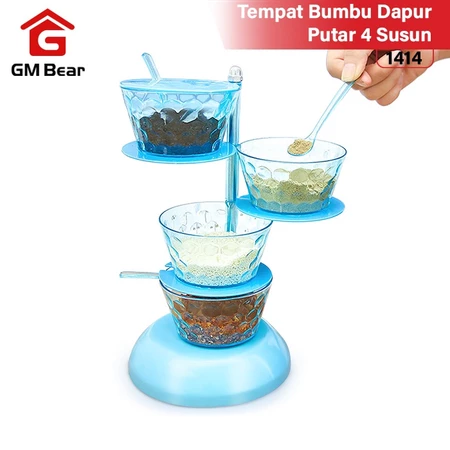GM Bear Rak Putar 4 Susun 1414 tempat bumbu dapur