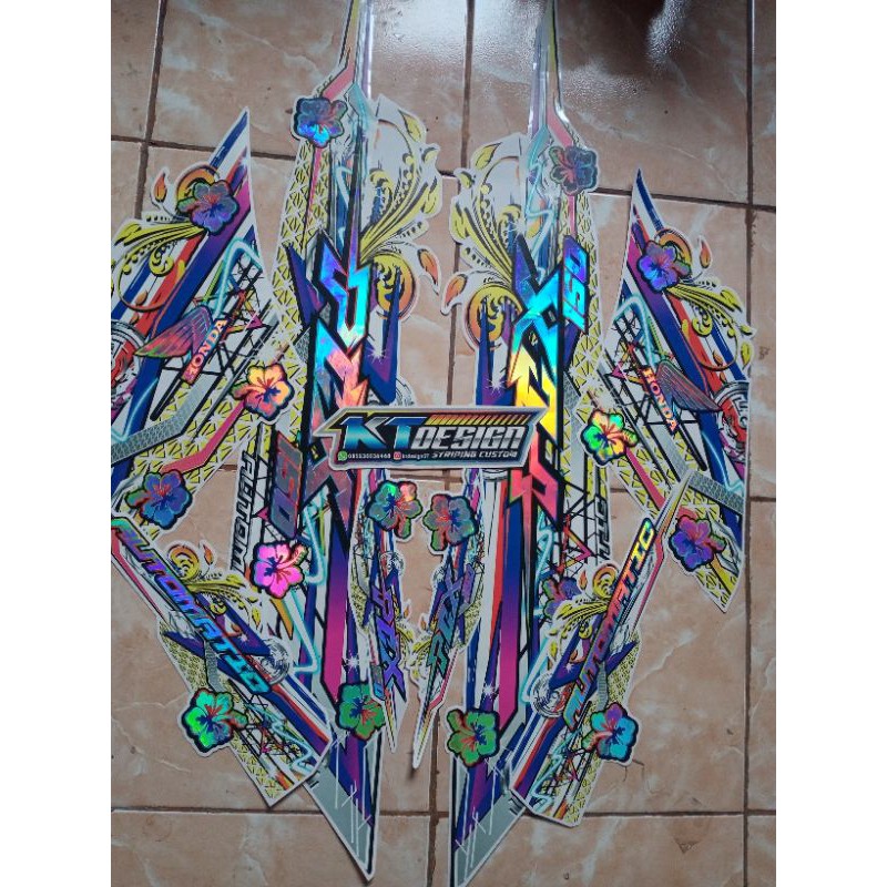 Jual STRIPING PCX 150 TRANSPARAN UV SEMI HOLOGRAM | Shopee Indonesia