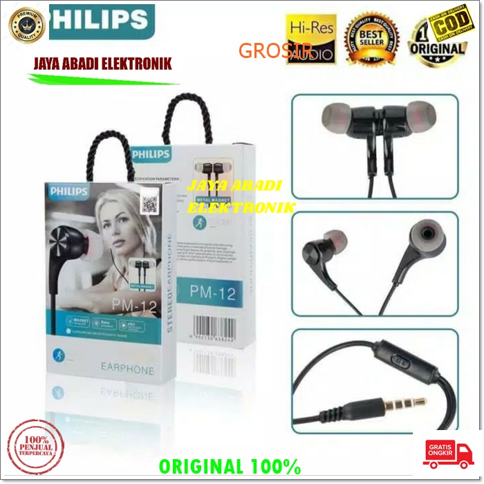 Jual J316 PHILIPS HEADSET KABEL IN EAR JACK 3.5MM MAGNET HANDSFREE ...