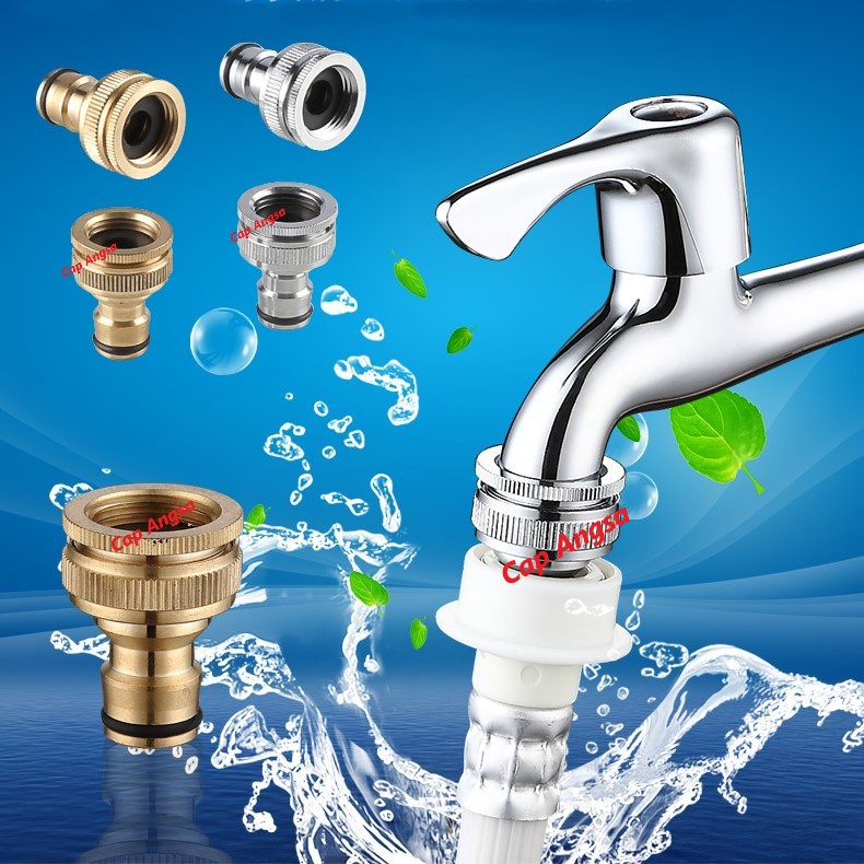 Jual ADAPTOR SELANG AIR TAMAN QUICK CONNECT NEPEL KRAN MESIN CUCI WASHING MACHINE TAP CONNECTOR