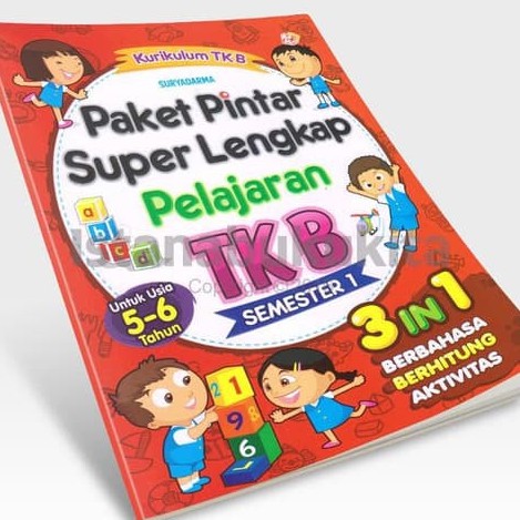 Jual PAKET PINTAR SUPER LENGKAP PELAJARAN TK B SEMESTER 1 (UNTUK USIA 5 ...