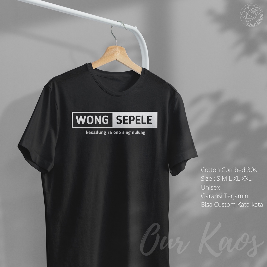 Jual Kaos Pria Distro Kata Kata Wong Sepele T-shirt Tulisan Dewasa