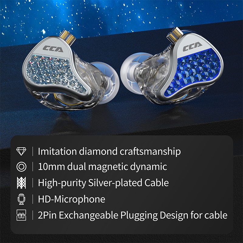 Jual CCA LYRA HiFi Single Dynamic Driver In-ear Earphone WITH MIC ...