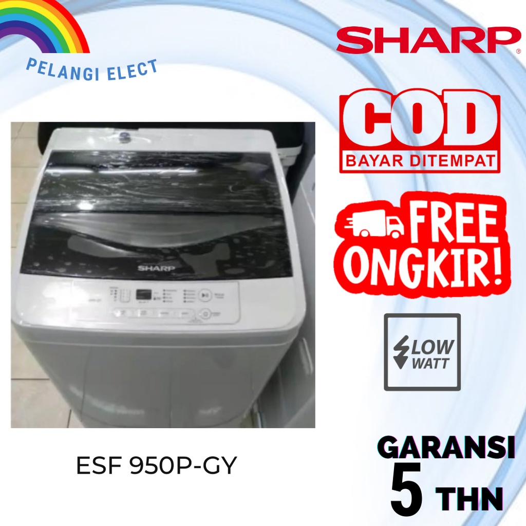 Jual Mesin Cuci 1 Tabung Sharp ESF 950P 7.5KG Full Otomatis Low Watt ...