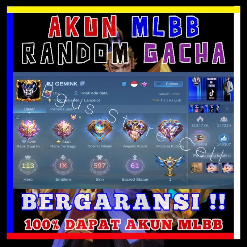 Jual AKUN MLBB RANDOM UNCHECK Shopee Indonesia