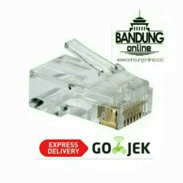 Jual Connector RJ45 Cat5e isi 100pcs - kepala/konektor LAN | Shopee ...