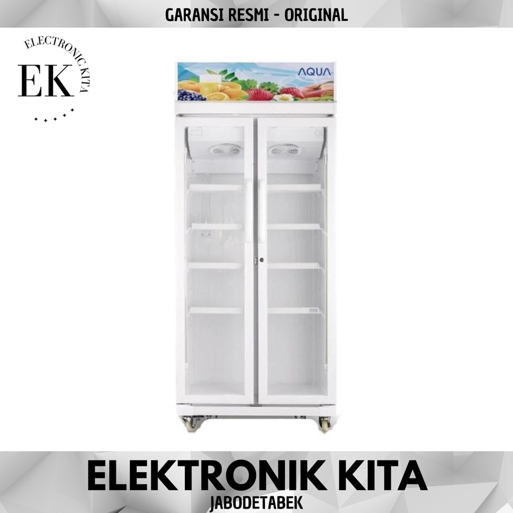 Jual SHOWCASE MINUMAN AQUA 560 L 2 PINTU LOW WATT AQB568 AQB 568 BISNIS ...