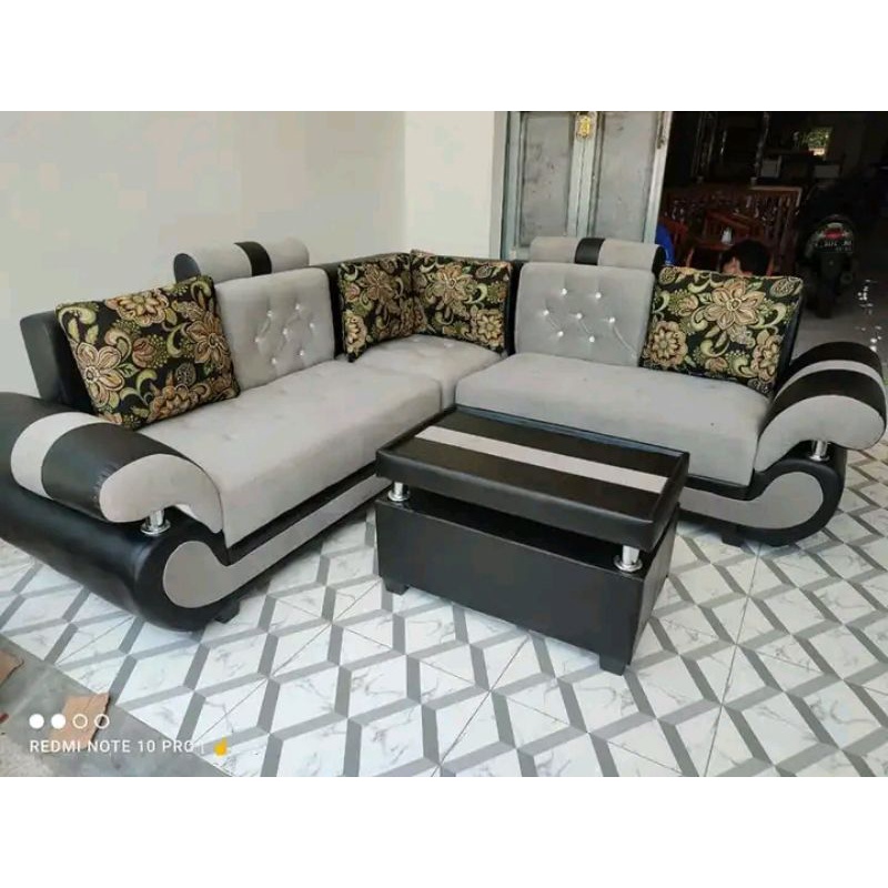 Jual Gratis Ongkir!! Sofa L Sudut Minimalis | Sofa Ruang Tamu | Kursi ...