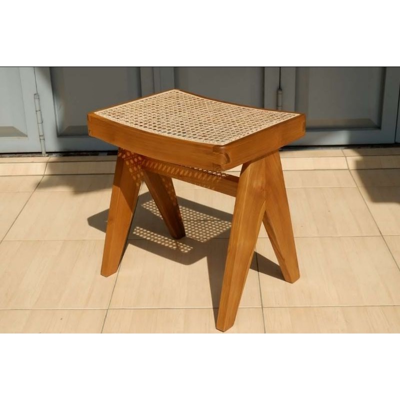 Jual STOOL ROTAN KAYU JATI / KURSI ROTAN / KURSI | Shopee Indonesia