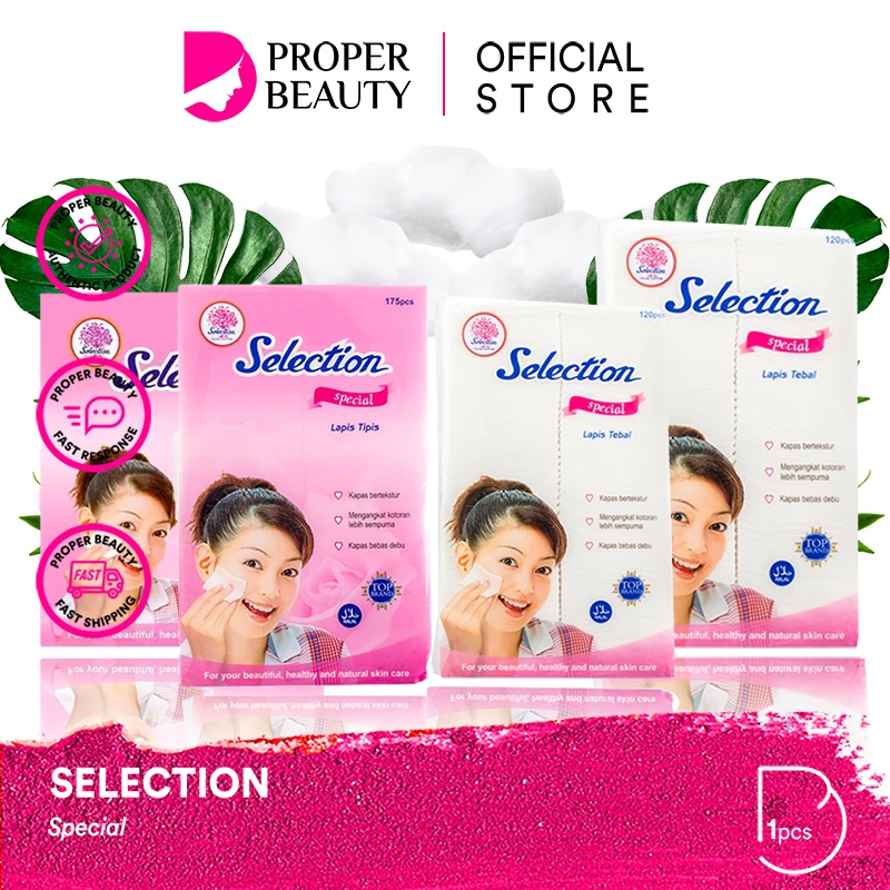 Jual SELECTION Special Indonesia / Kapas Wajah Lapis Tipis Tebal 60s ...