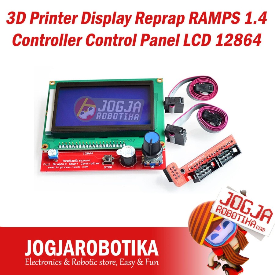Jual 3D Print Display Reprap RAMPS 1.4 Controller Control Panel LCD ...