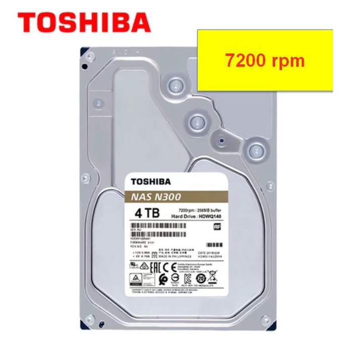 Jual Toshiba 4TB NAS HDD / N300 / 3.5 inch / SATA / 7200rpm | Shopee ...
