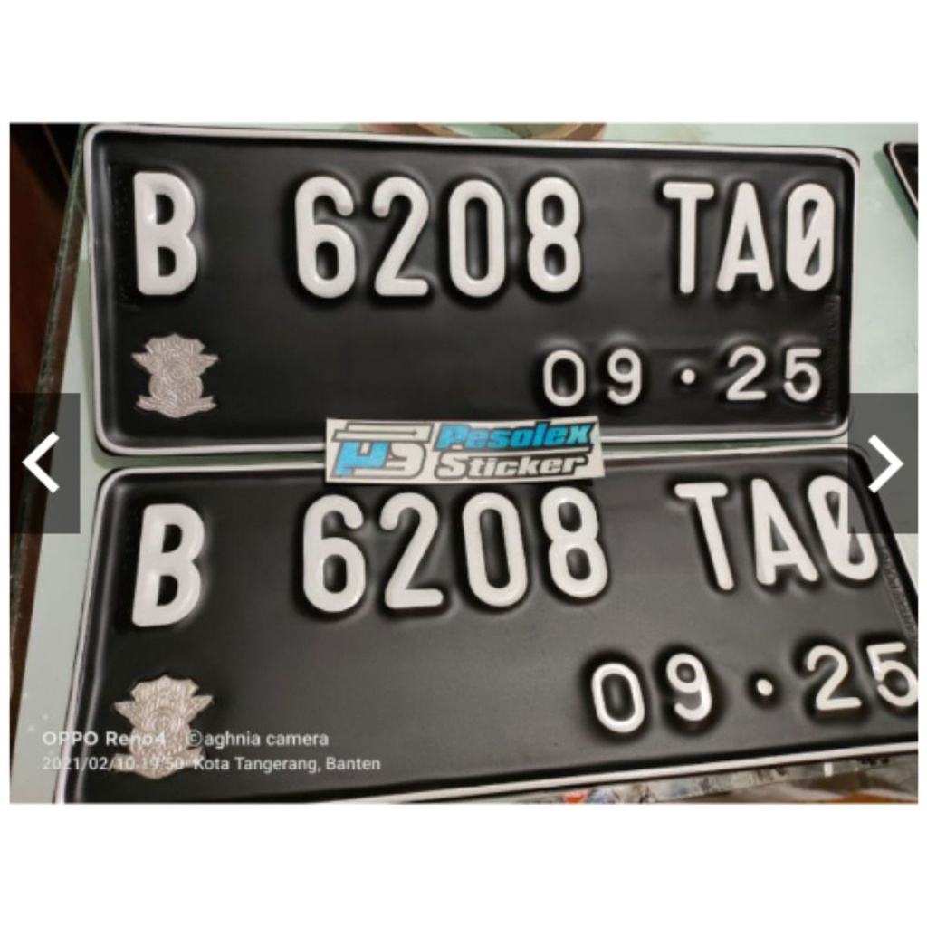 Jual Plat Nomor Motor Standar Logo Embos Sepasang Shopee Indonesia