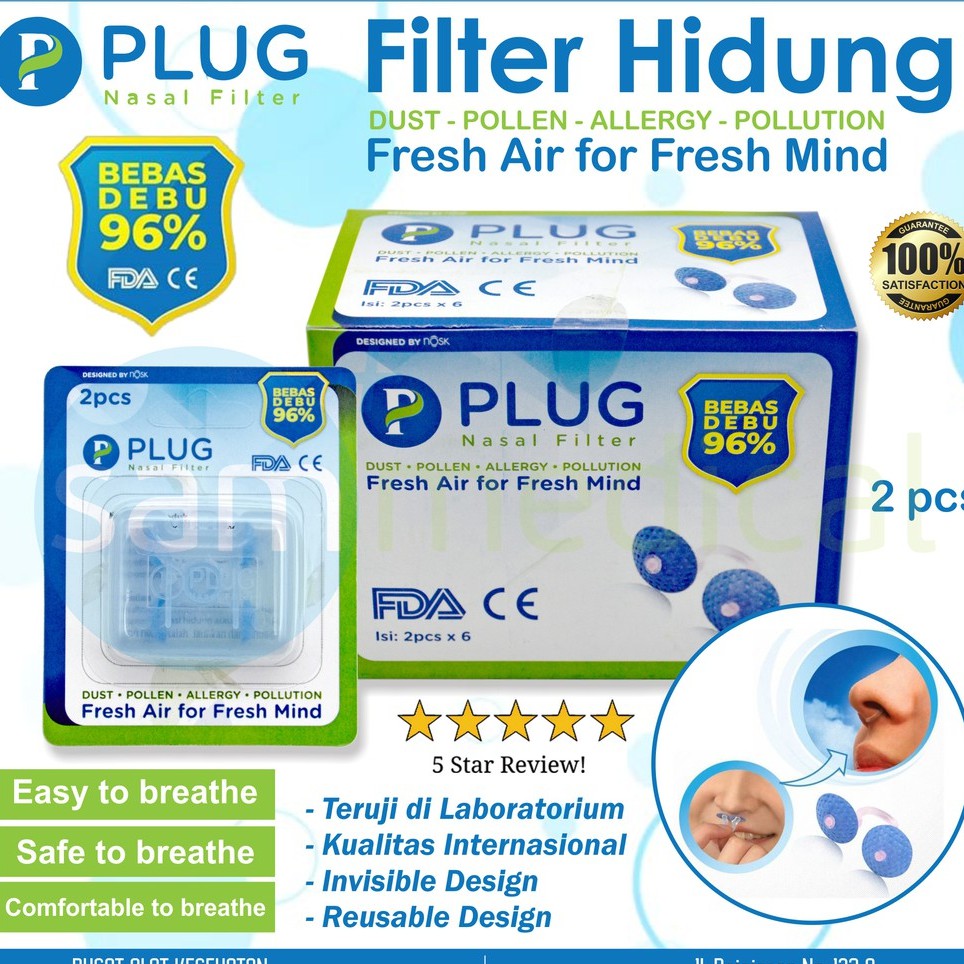 Jual PLUG Nasal Filter / Filter Hidung @2pcs - Masker Hidung | Shopee ...