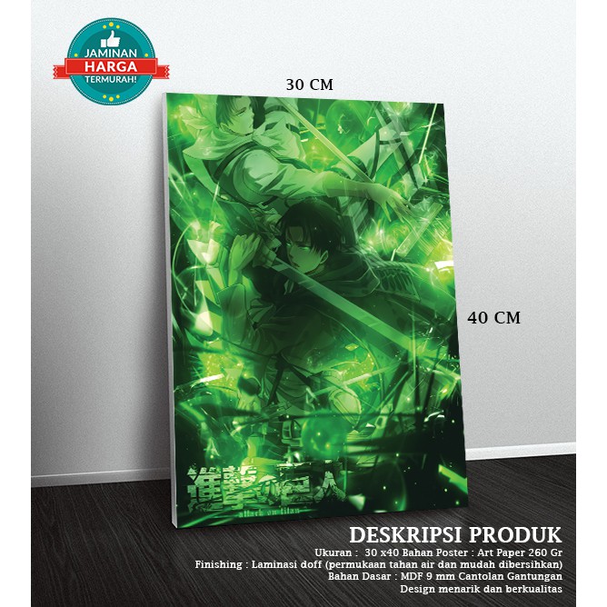 Jual Poster Dinding Anime AOT/Hiasan Dinding Rumah Anime Attack on