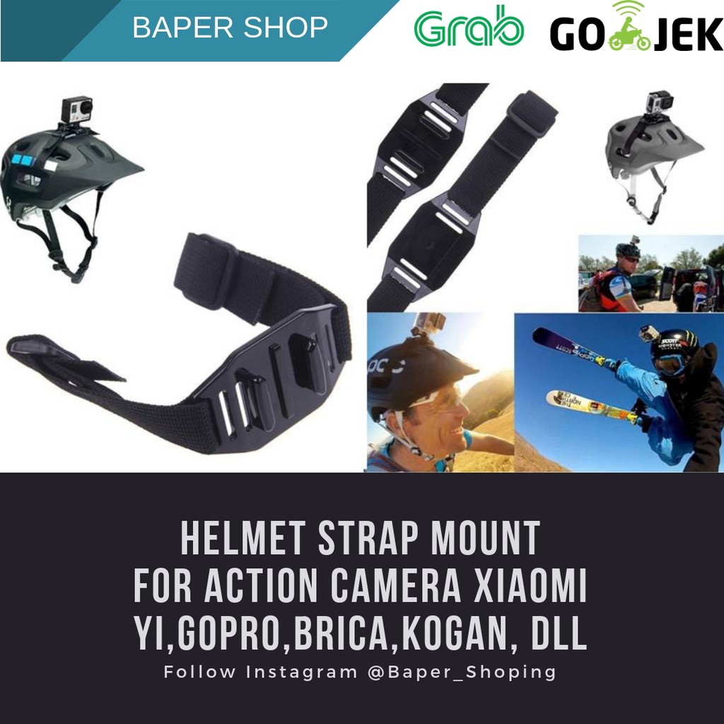 Jual Helmet Strap Mount Tali Helm Sepeda Mounting Strap Kamera Action