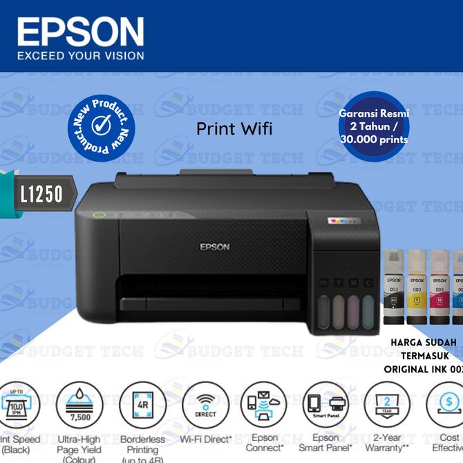 Jual Printer Epson Ecotank L1250 A4 Wi Fi Ink Tank A4 Print Wifi Nissaolshopjkt Shopee Indonesia 0886