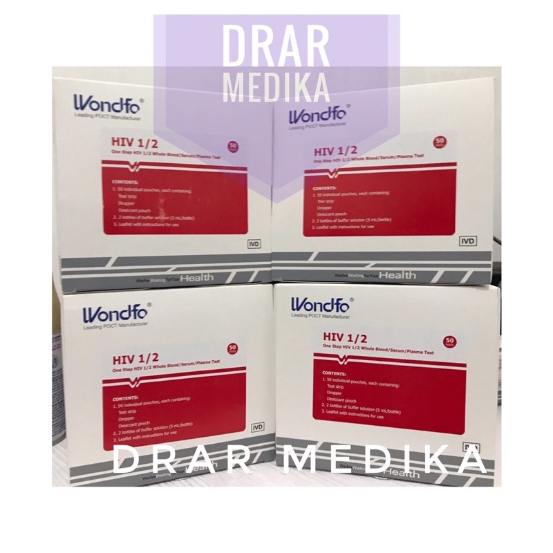 Jual tes hiv strip Whole blood / serum / plasma wondfo isi 50 tes harga murah akurat Shopee