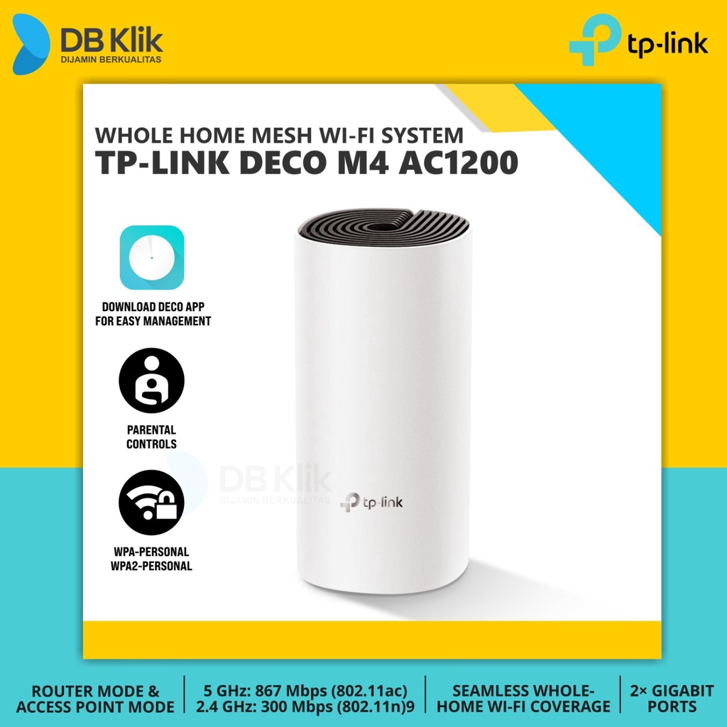 Jual TP-LINK DECO M4 AC1200 Whole Home Mesh Wi-Fi System - DECO M4 1 ...