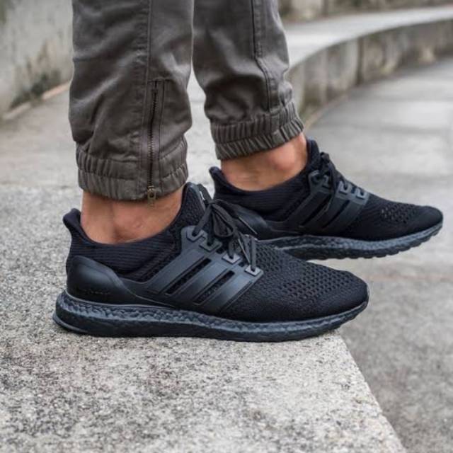 Adidas ultra boost sale triple black indonesia