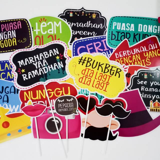 Jual BUKBER LEBARAN RAMADHAN FUNPROPS PHOTOBOOTH AKSESORIS FOTO