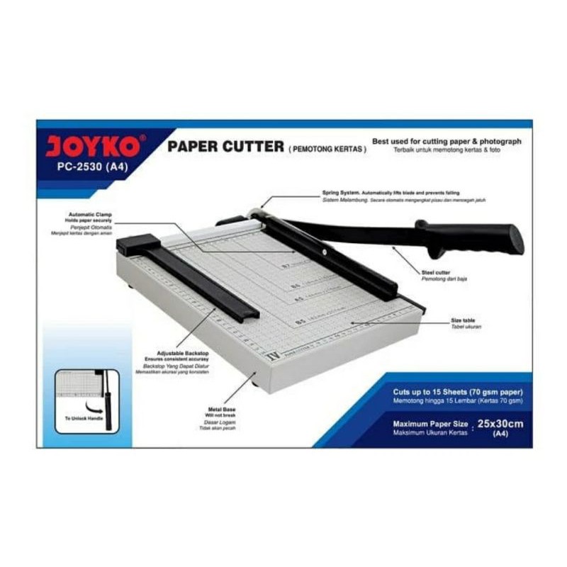 Jual Paper Cutter A4 Joyko Pc2530 Original Alat Pemotong Kertas Joyko