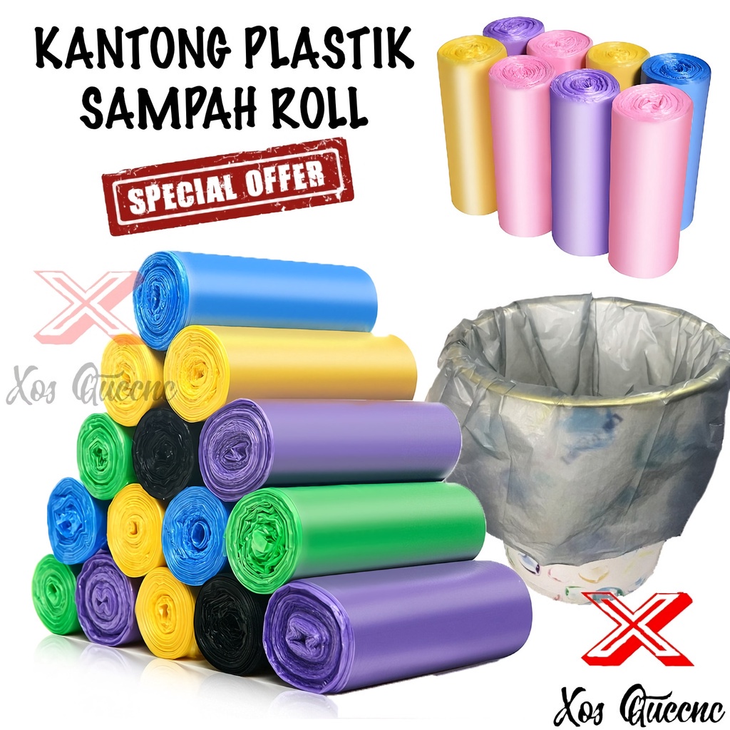 Jual XOQ Kantong Plastik Sampah Gulung 1 Roll 20Pcs 45x50 Cm