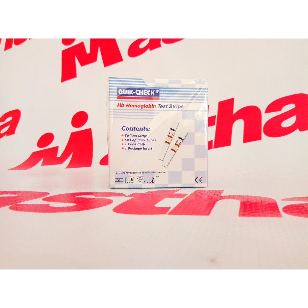 Jual Alat Cek Up Tes Test Hemoglobin HB Quik-Check Cek Testing System ...