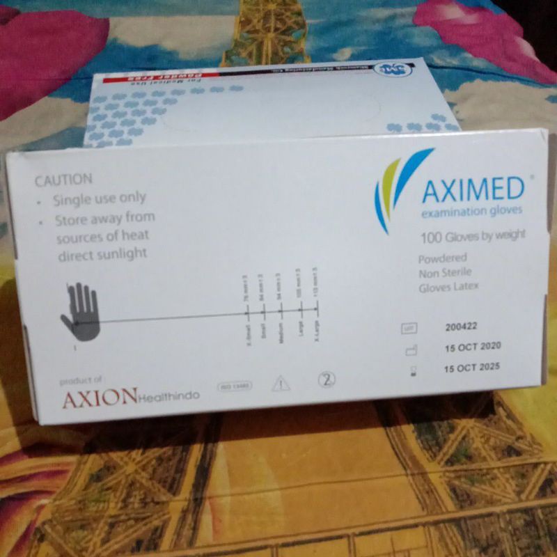 Jual Sarung tangan LATEX AXIMED Powdered isi 100 | Shopee Indonesia